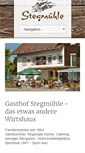 Mobile Screenshot of gasthof-stegmuehle.de