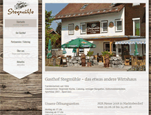 Tablet Screenshot of gasthof-stegmuehle.de